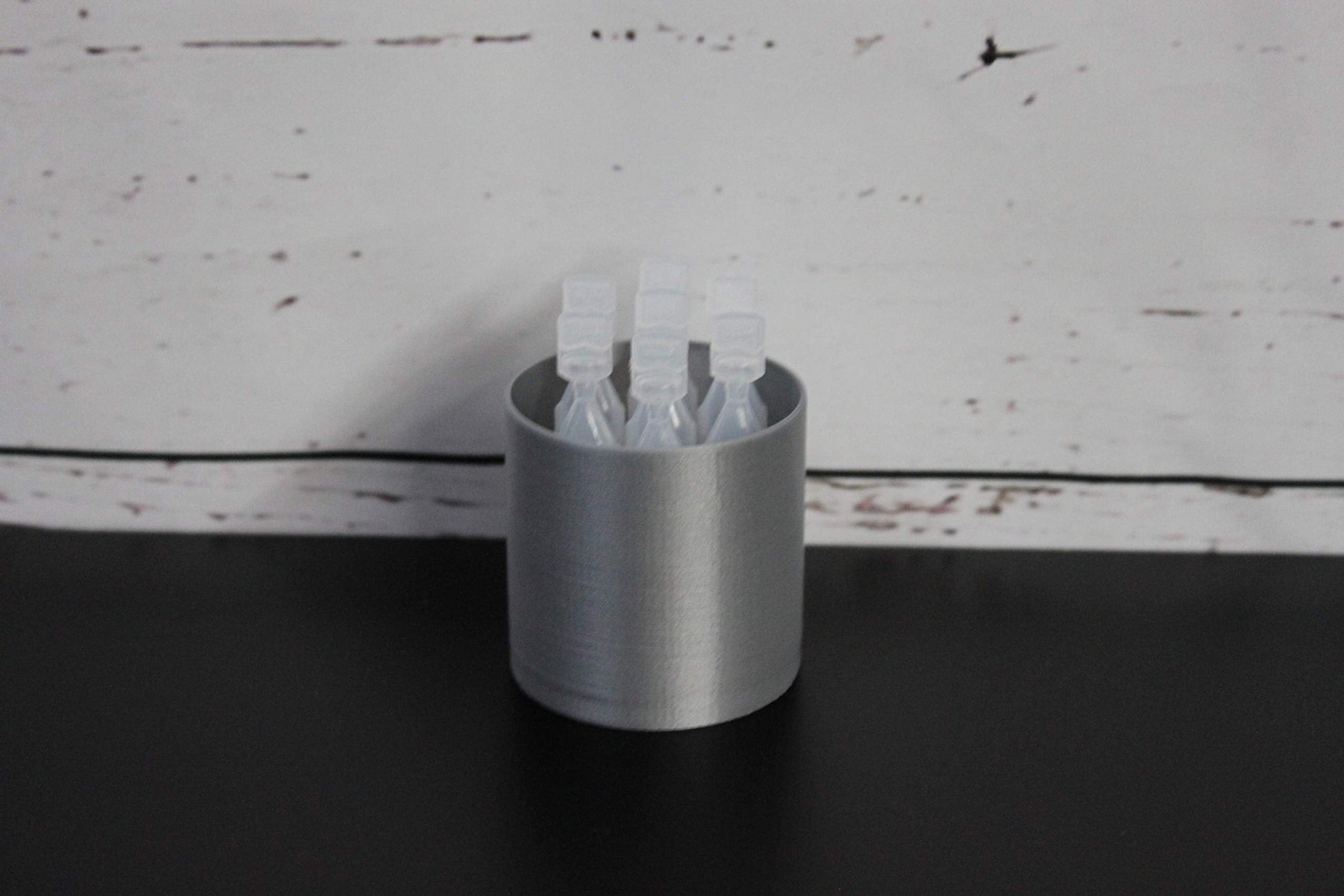 Compact silver medical vial organizer for travel and refrigerator storage
