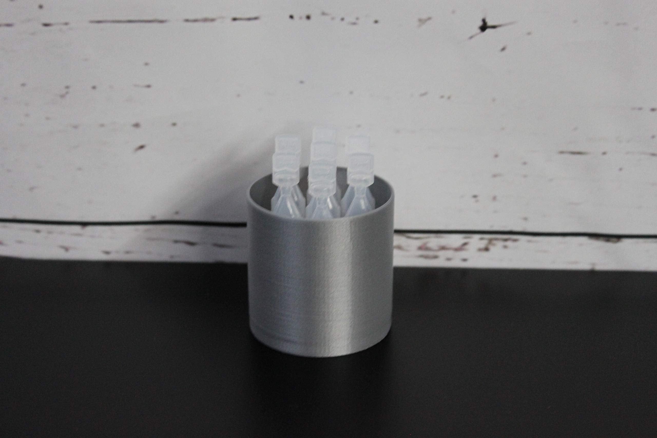 Compact silver medical vial organizer for travel and refrigerator storage