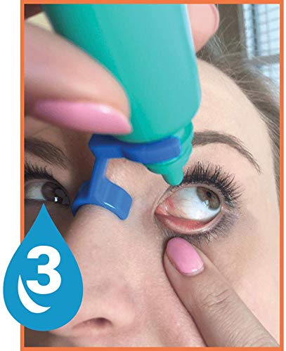 Premium imported XactDrop eye aid being placed inside its fabric travel pouch