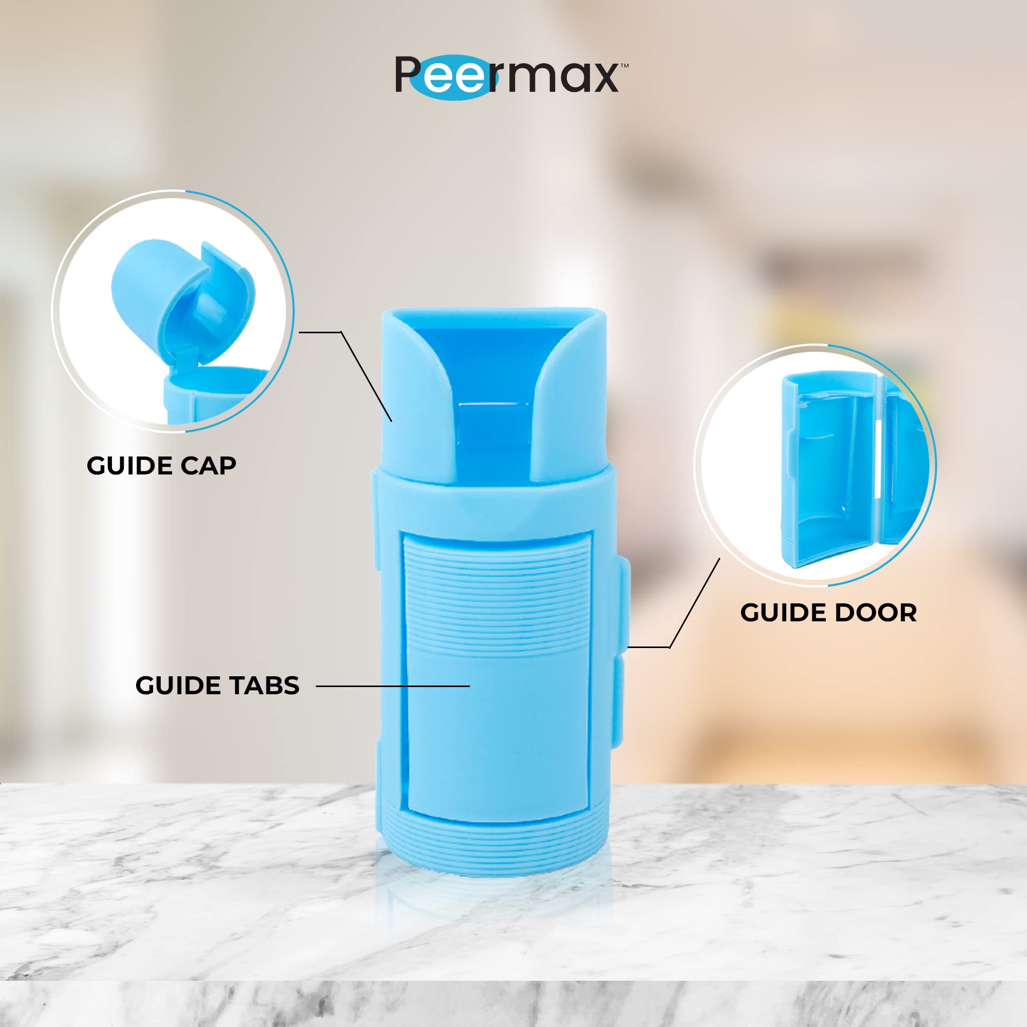 Peermax eye dropper guide tool compatible with standard medicine bottles