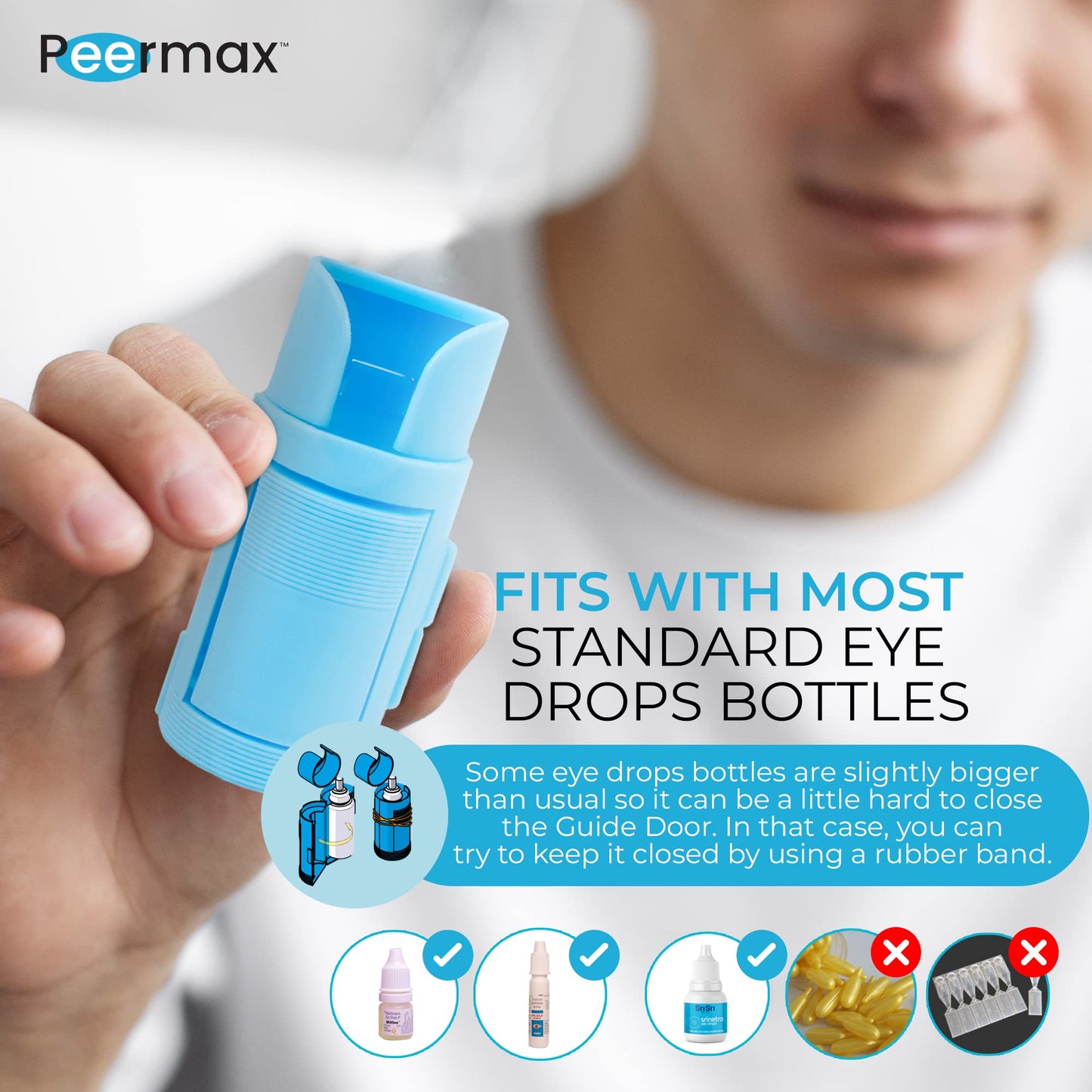 Peermax premium imported eye care dispenser packaging and instructions