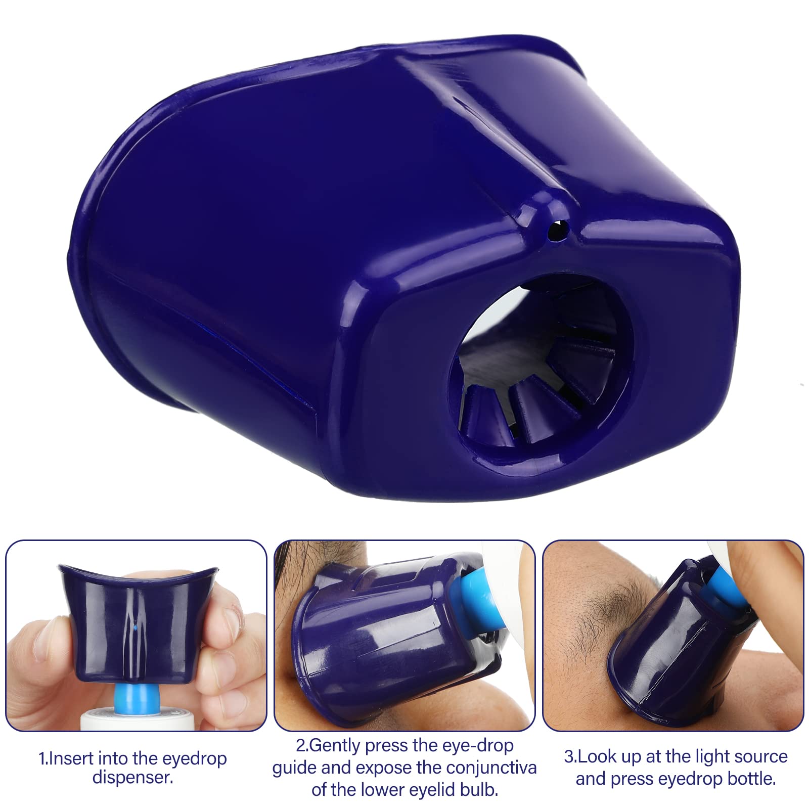 Two pack bundle of Jutom reusable eye drop guides highlighting the compact size ideal for travel and daily home use