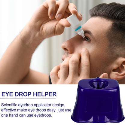 Side angle of the soft blue Jutom eye dropper tool showing the flexible materials used for comfortable skin contact