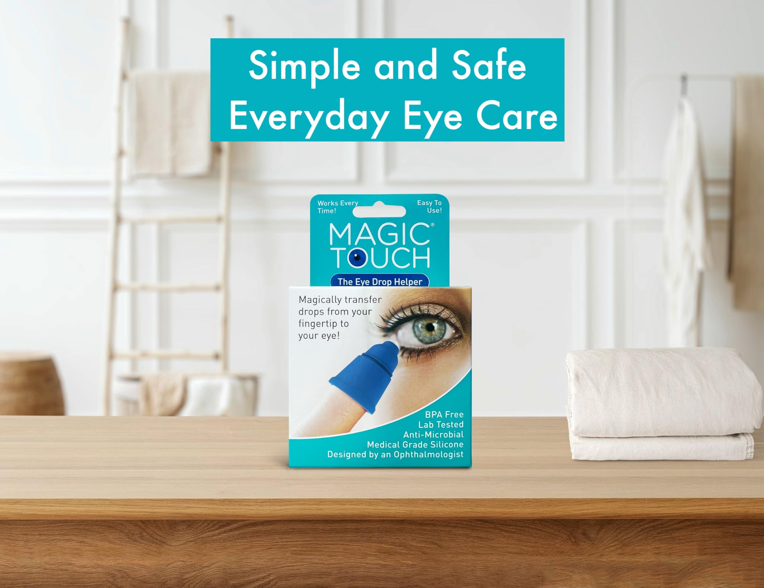 Demonstration of putting a drop into the Magic Touch applicator