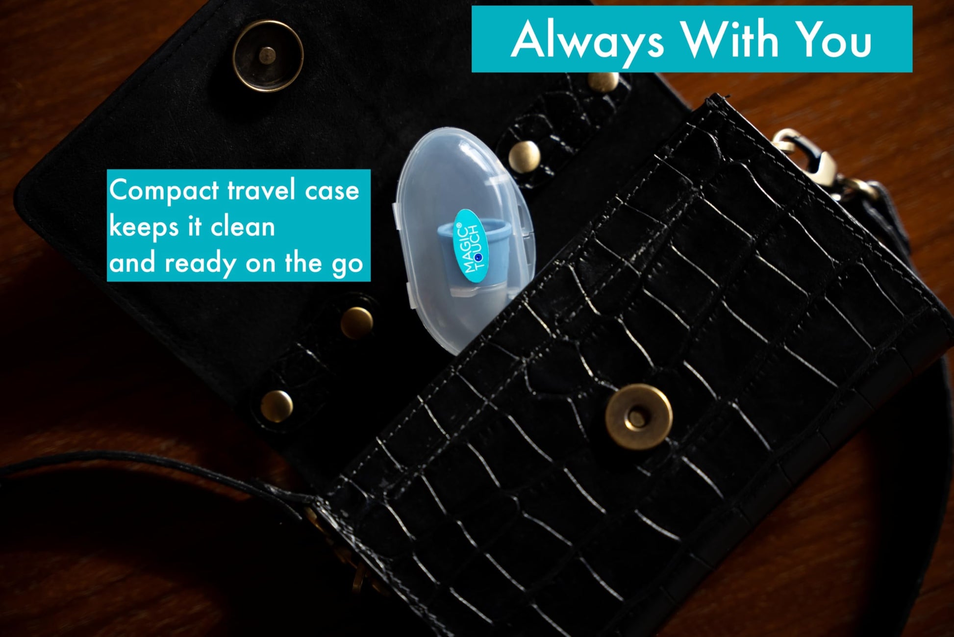 Magic Touch Eye Drop Helper packaging with the included travel booklet