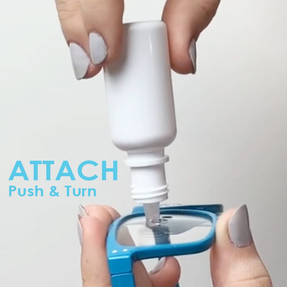 Side view of the Easy Eye Drop dispenser applicator for elderly users.