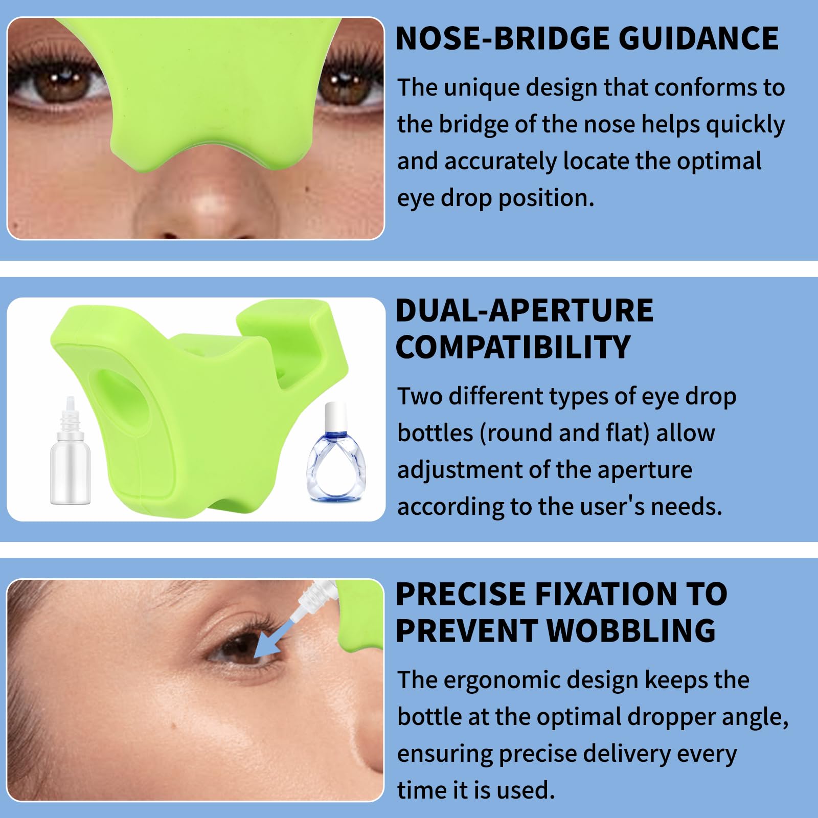 Gloxlite lightweight eye drop dispenser helper being prepared for a travel kit.