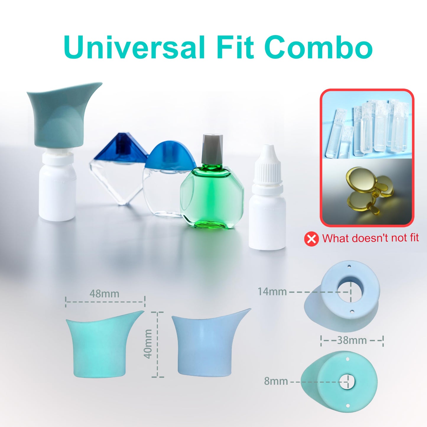 Fullicon eye care pack containing two flexible independent application aids