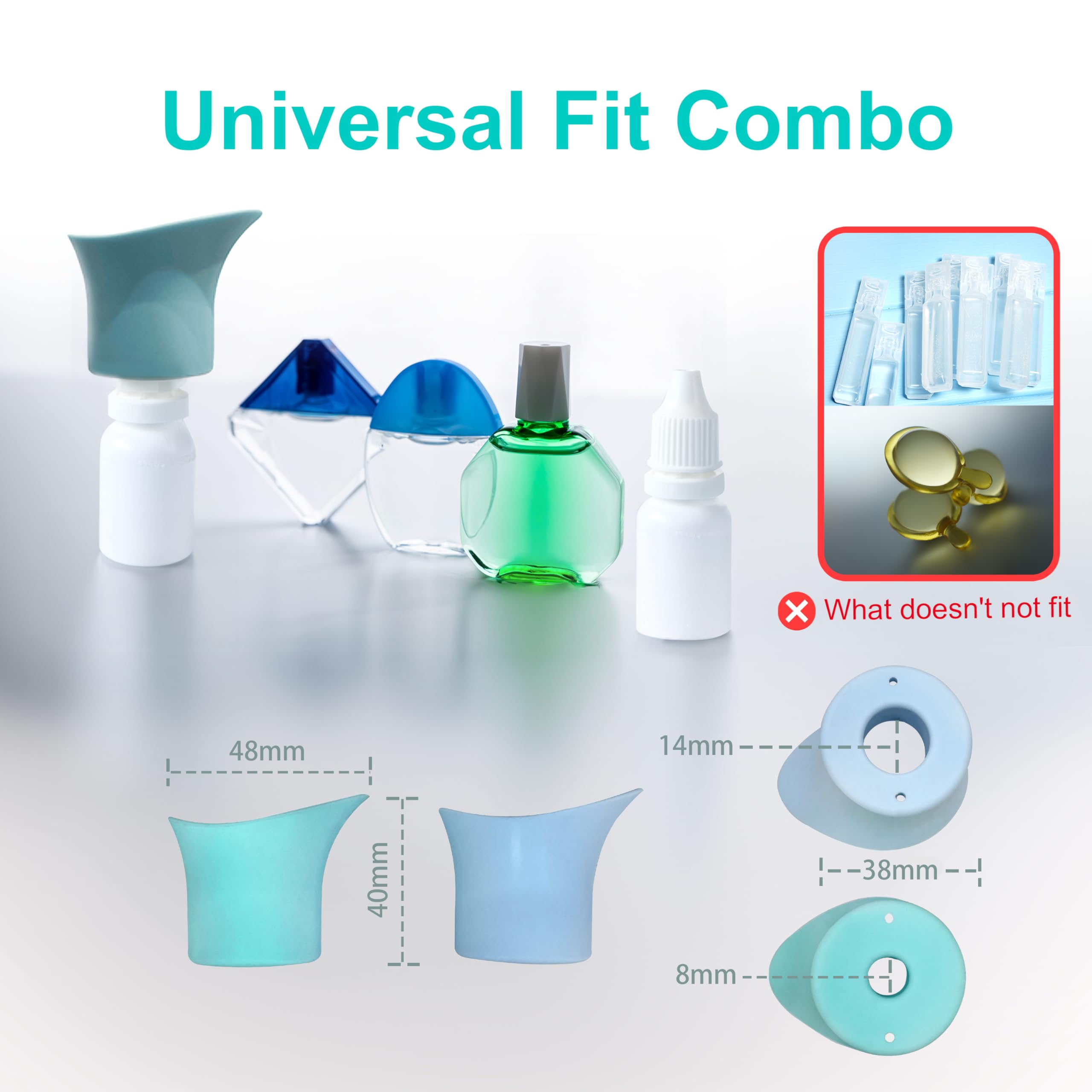 Fullicon eye care pack containing two flexible independent application aids
