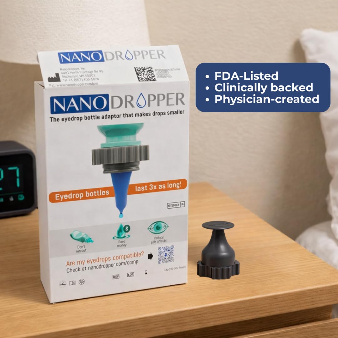 Demonstration of the smaller micro drop size produced by the medical grade adaptor