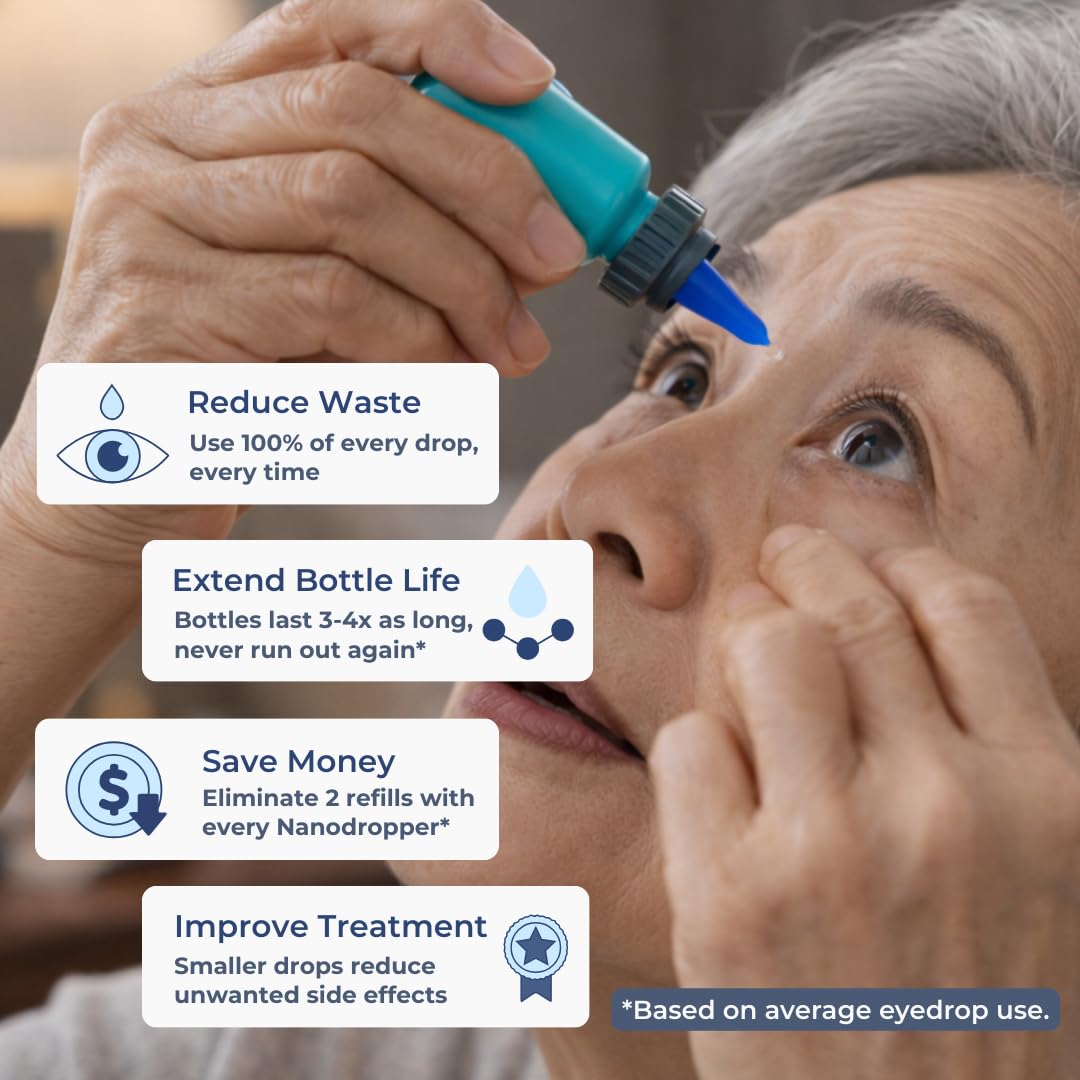 The pop off cap being removed from the sterile eye drop bottle extender