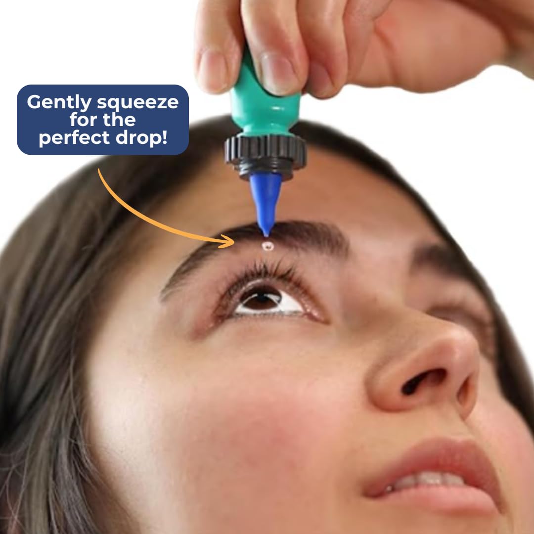 Step by step visual guide showing how to screw the volume reduction tool onto a bottle