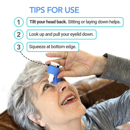 Flexible blue silicone dispenser accessory demonstrating stretch and fit capacity