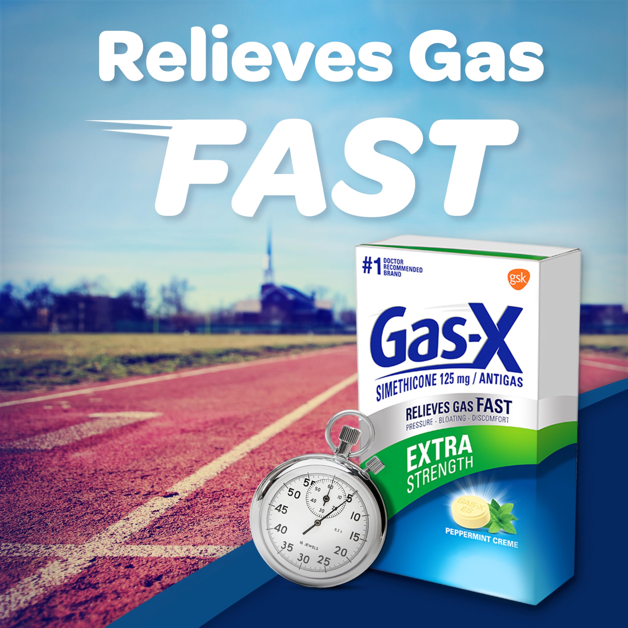 Gas-X Simethicone 125 mg Peppermint Creme tablets dietary supplement details