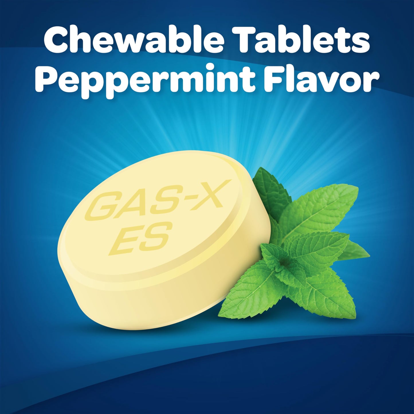 Gas-X Peppermint Creme flavor chewable tablets drug facts section