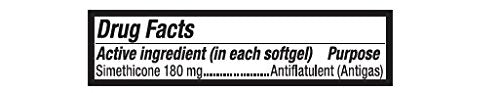 Advance Pharmaceutical Simethicone anti gas liquid softgels showcasing their small and easy to swallow design.