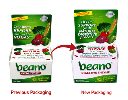 Beano vegetarian friendly and gluten free digestive wellness tablets