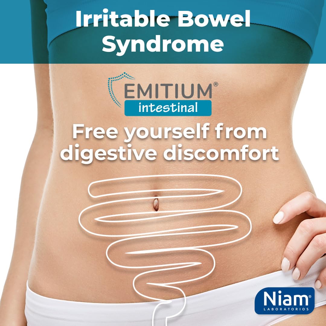 Niam Emitium Intestinal forty vegetarian capsules packaging for IBS relief
