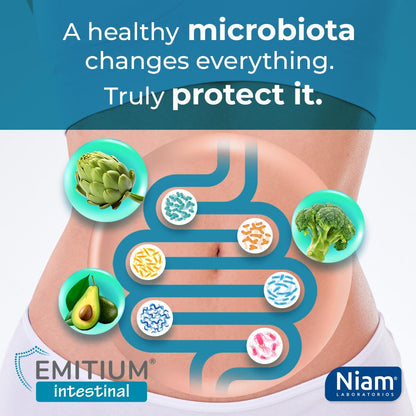 Niam Emitium Intestinal 60 billion CFUs digestive health supplement label details