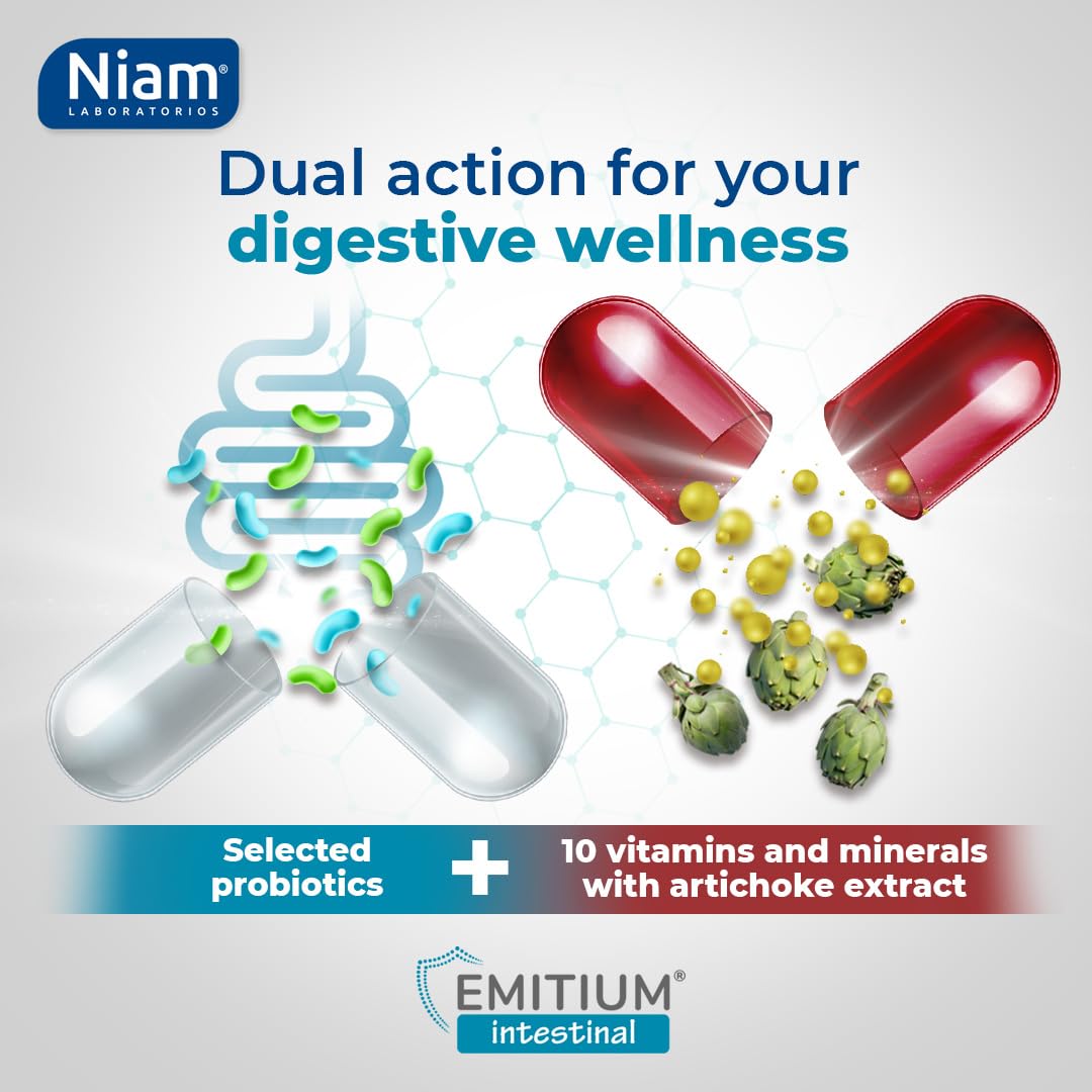 Emitium Intestinal by Laboratorios Niam authentic imported package side view