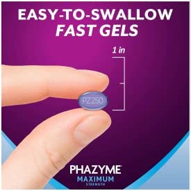 Phazyme Anti Gas Fast Gels Blister Pack Close Up Imported USA