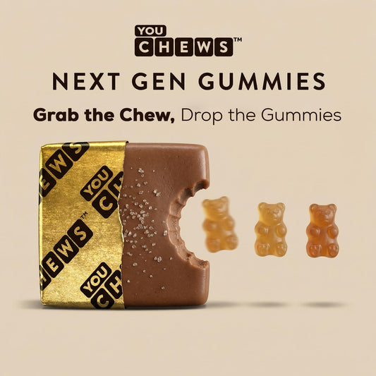YouChews organic apple cider vinegar digestive soft chews in caramel flavor