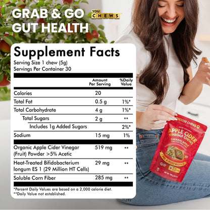 YouChews daily wellness soft chews for gas and bloating management