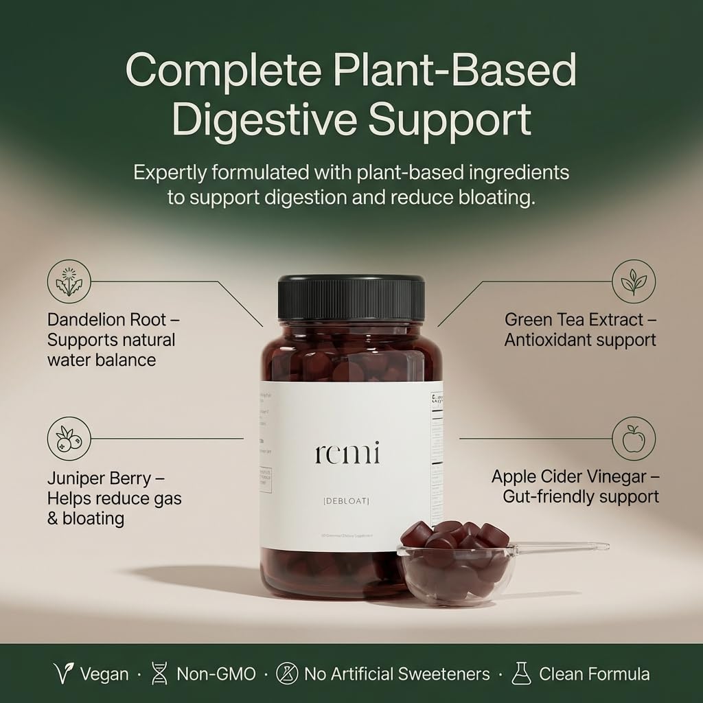 Heyremi herbal gas relief supplements showing supplement facts panel