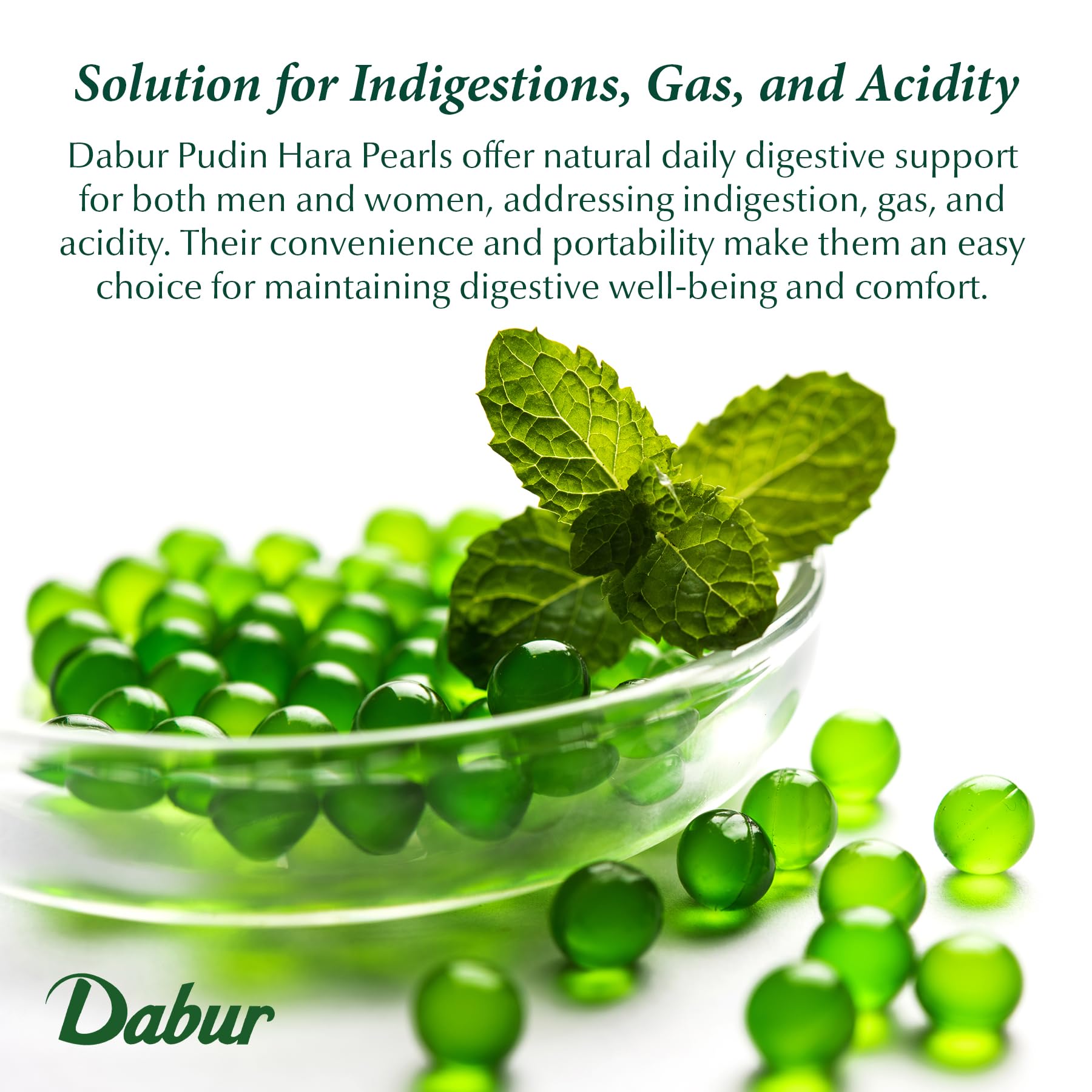 Dabur Pudin Hara Pearls pack of ten boxes for bulk gut health supply