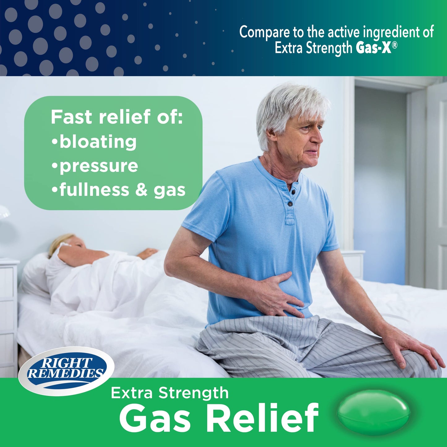 USA imported Right Remedies 125 milligrams simethicone supplement for gastrointestinal comfort