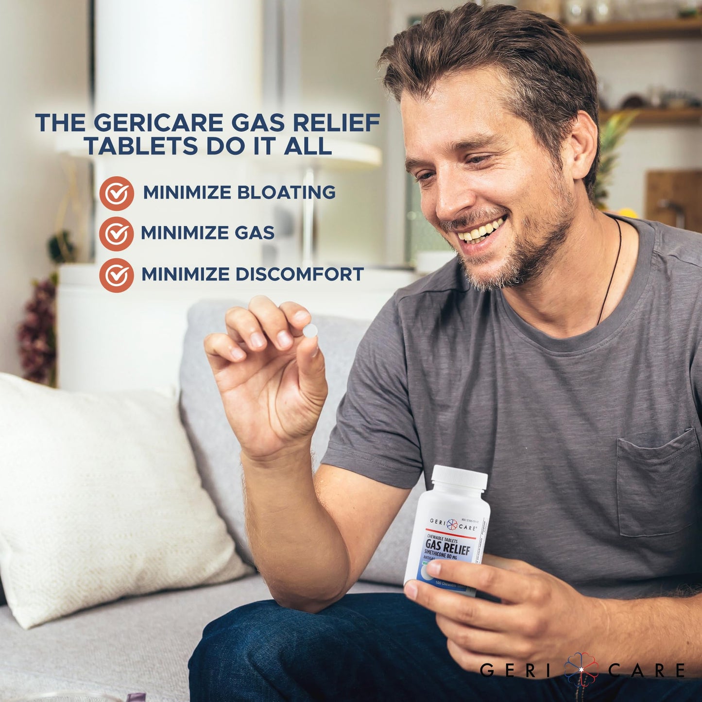 GeriCare fast acting gas relief chewable tablets expiration date and seal