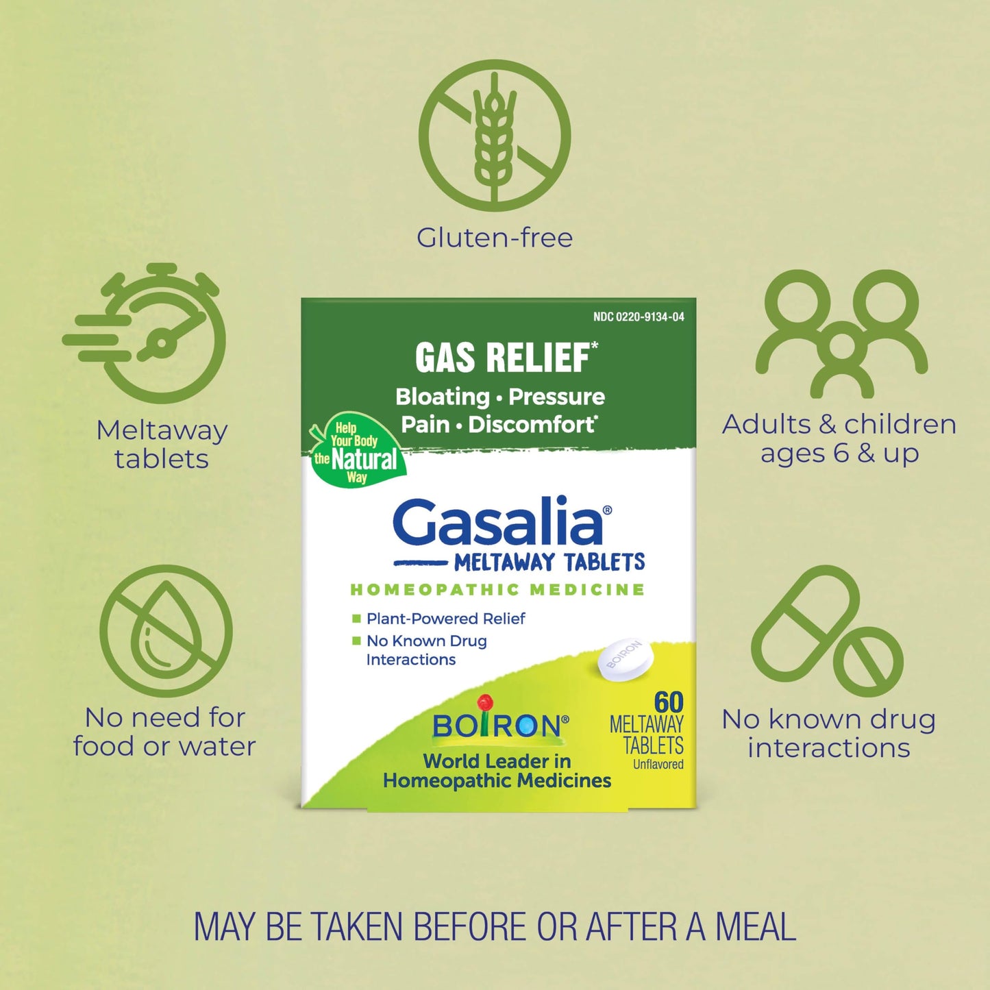 Authentic Boiron Gasalia USA imported homeopathic medicine for stomach discomfort