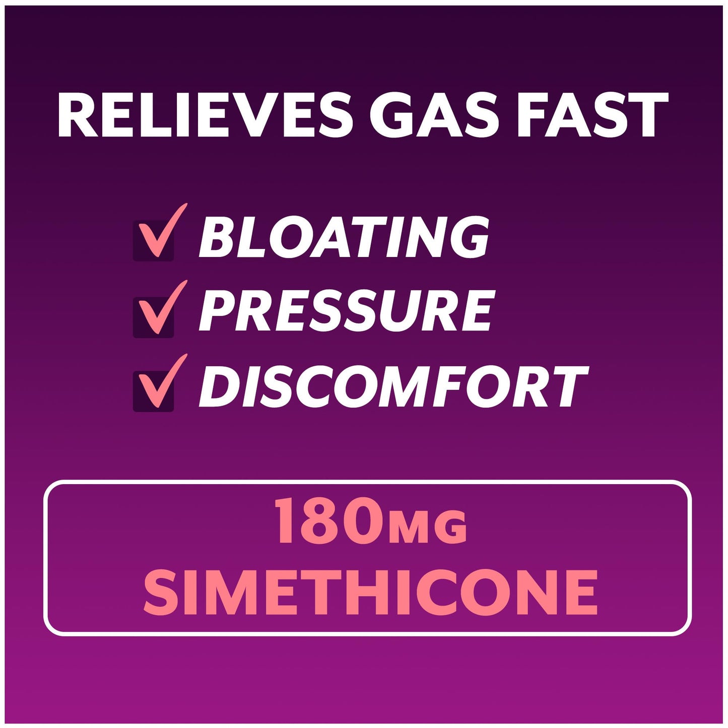 Phazyme 180 milligrams simethicone softgels blister pack for portable adult bloating relief