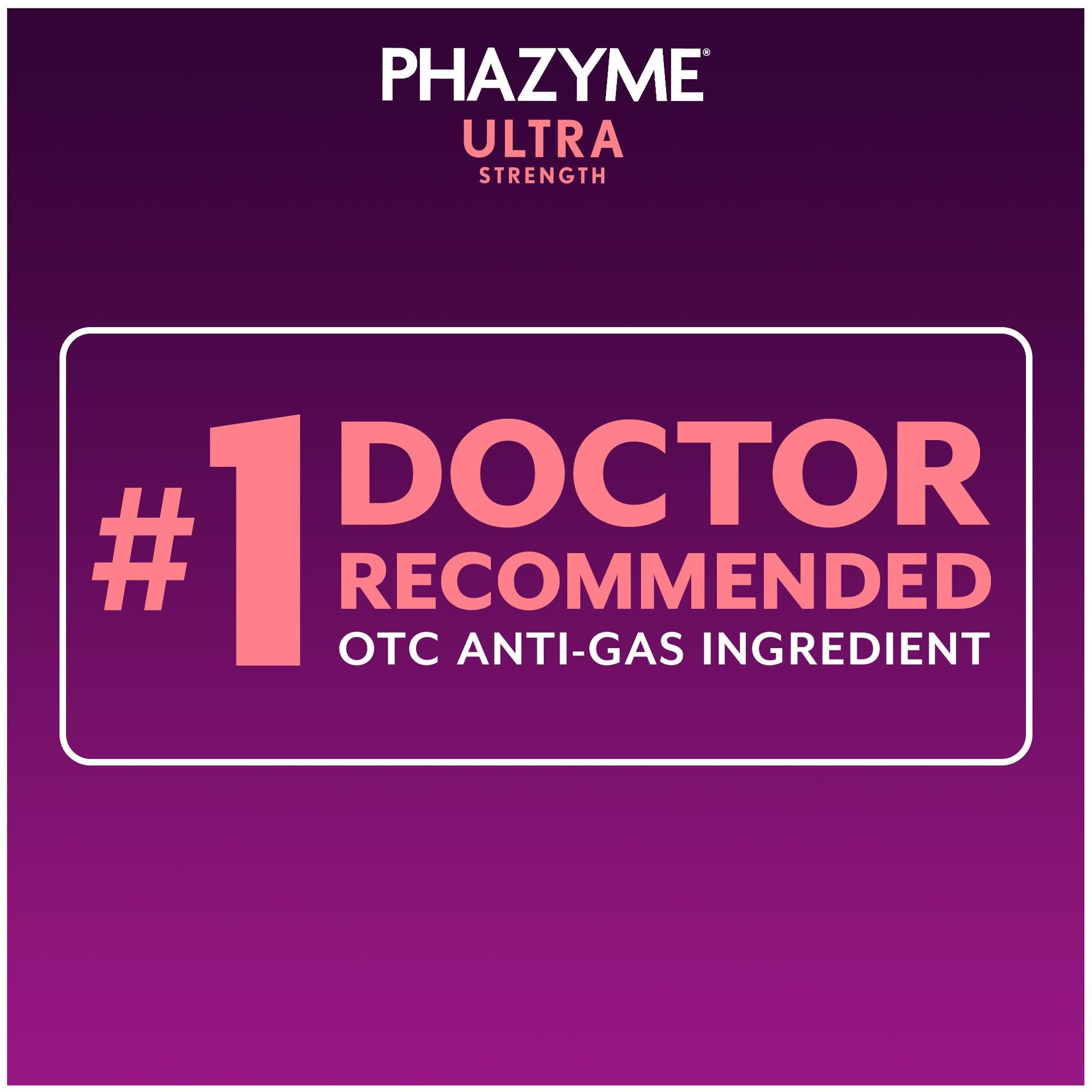 Back label of Phazyme ultra strength gas relief showing drug facts and ingredients