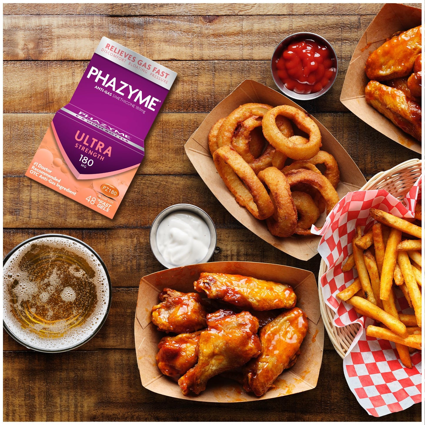 Authentic USA imported Phazyme 48 count box for rapid stomach gas relief