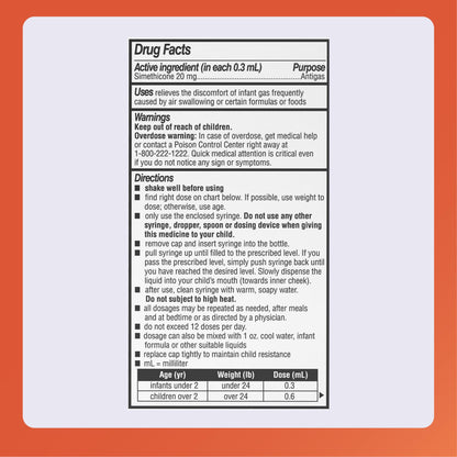 Rugby Laboratories infants multigame safe stomach relief drops for toddlers