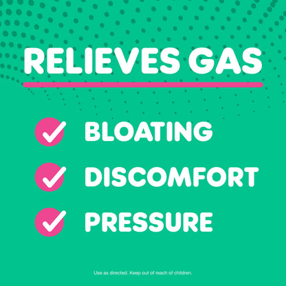 Pepto Gas and Bloating Simethicone 250 milligrams softgels packaging showing supplement facts.
