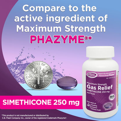 Right Remedies maximum strength anti gas pills bottle angle view displaying product details