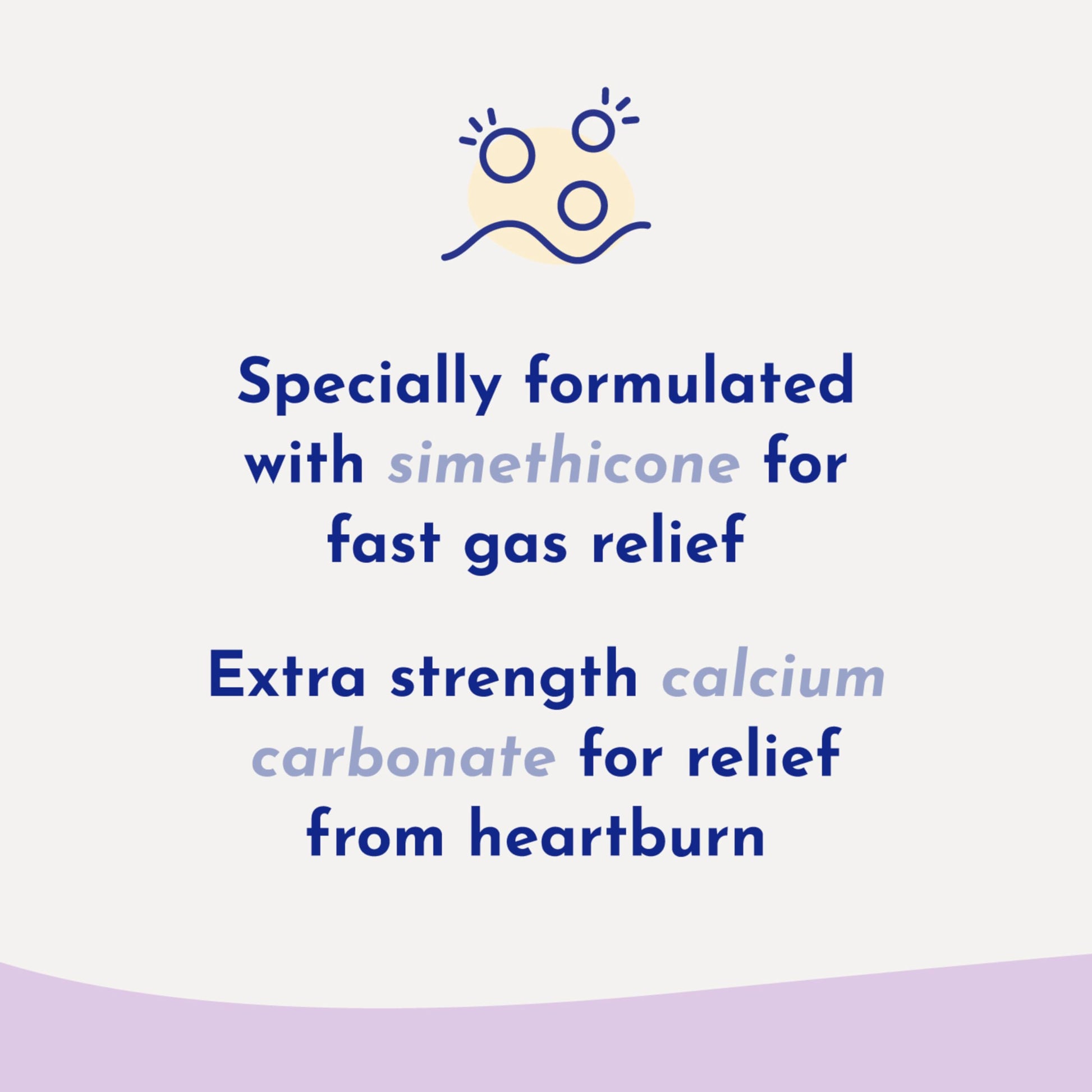 Gas-X maximum strength bloating and gas pressure relief tablets side panel