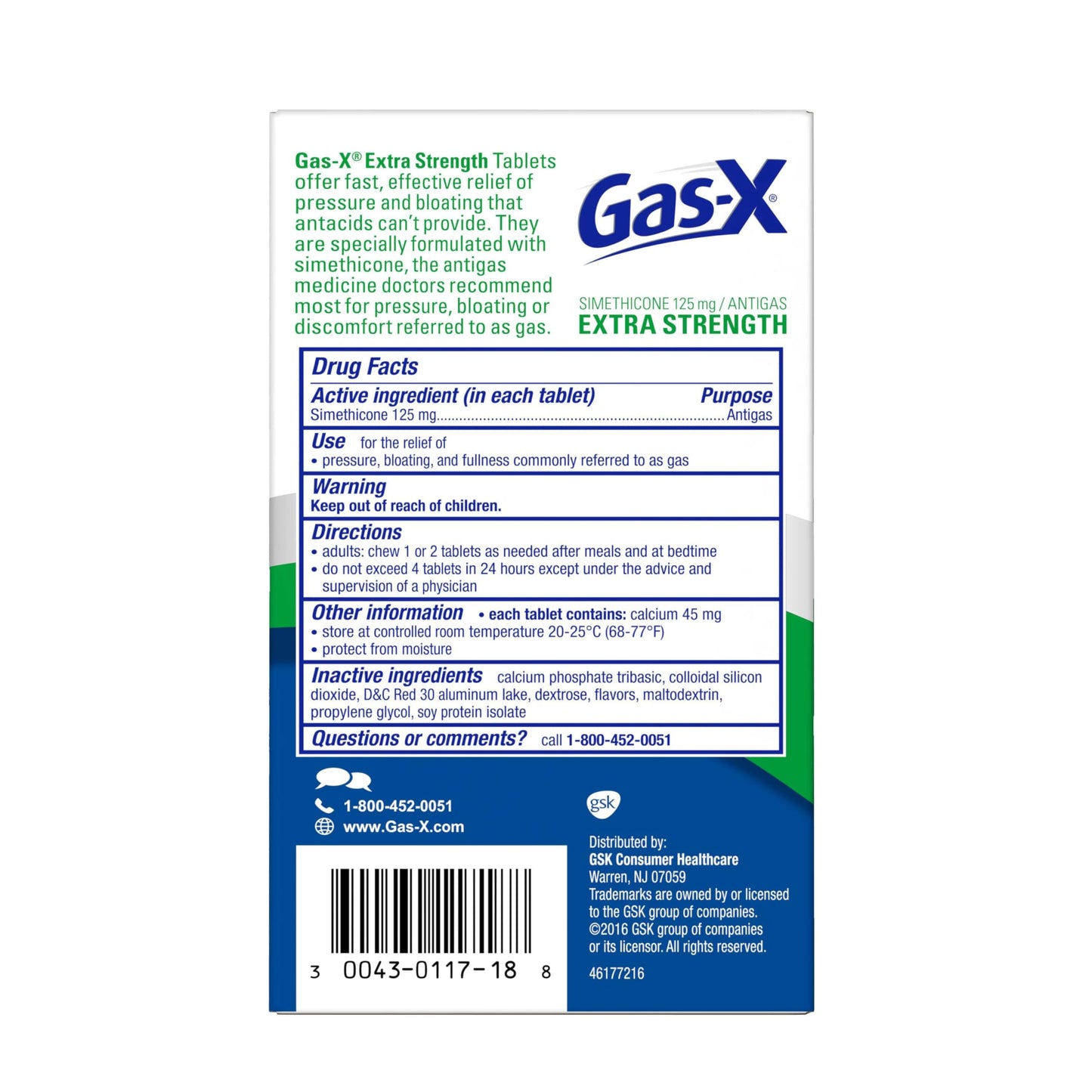 Gas-X chewable tablets box bottom view highlighting expiration details and manufacturing lot number