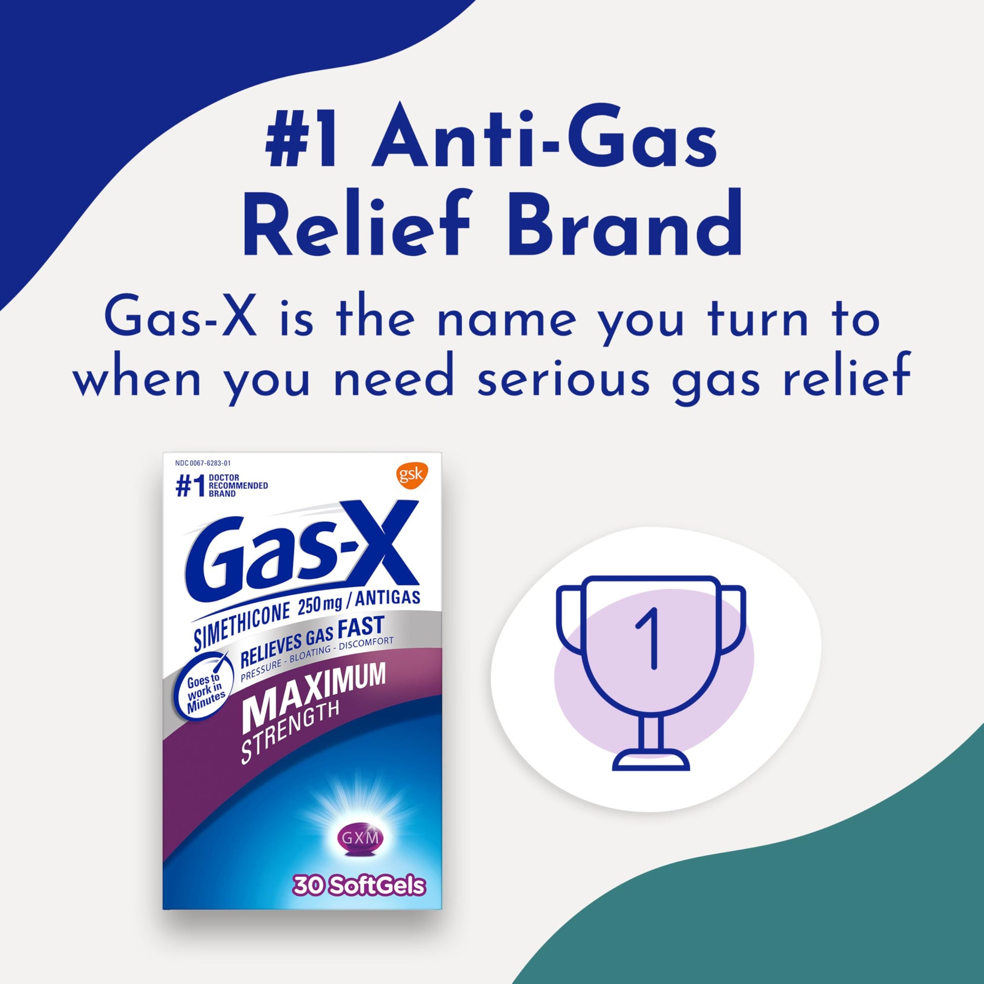 Authentic Gas-X maximum strength imported digestive health supplement