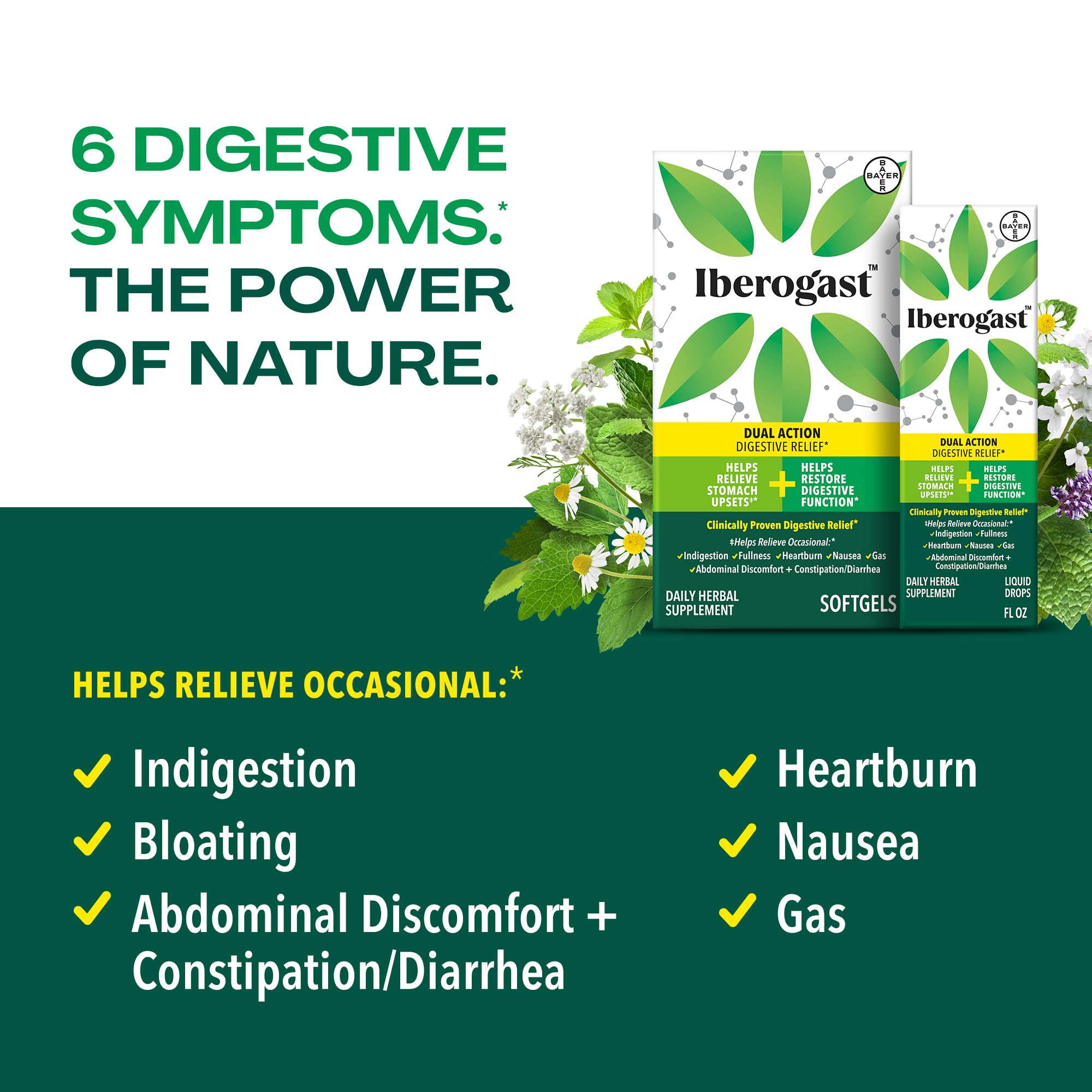 Iberogast daily herbal supplement pills for occasional indigestion support