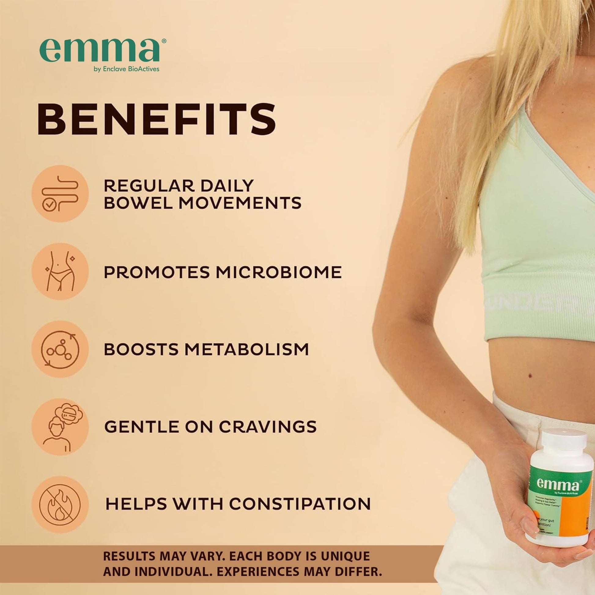 Emma doctor endorsed gut renewal formula bottle showing directions of use