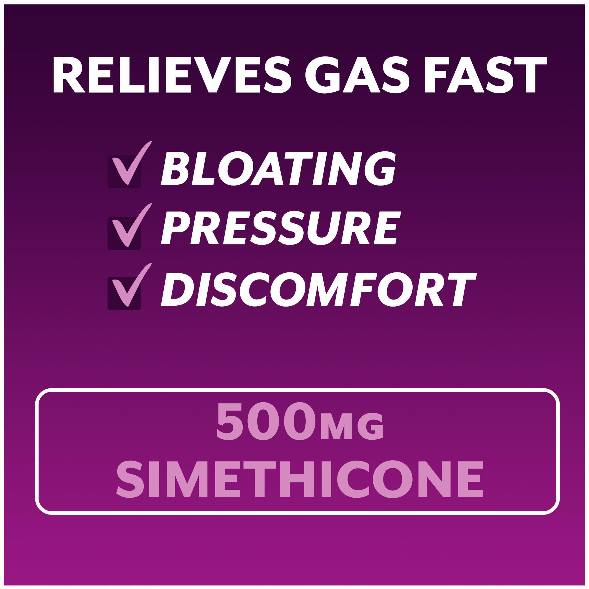 Phazyme Ultimate Strength 500 mg simethicone softgels supplement facts and ingredients label