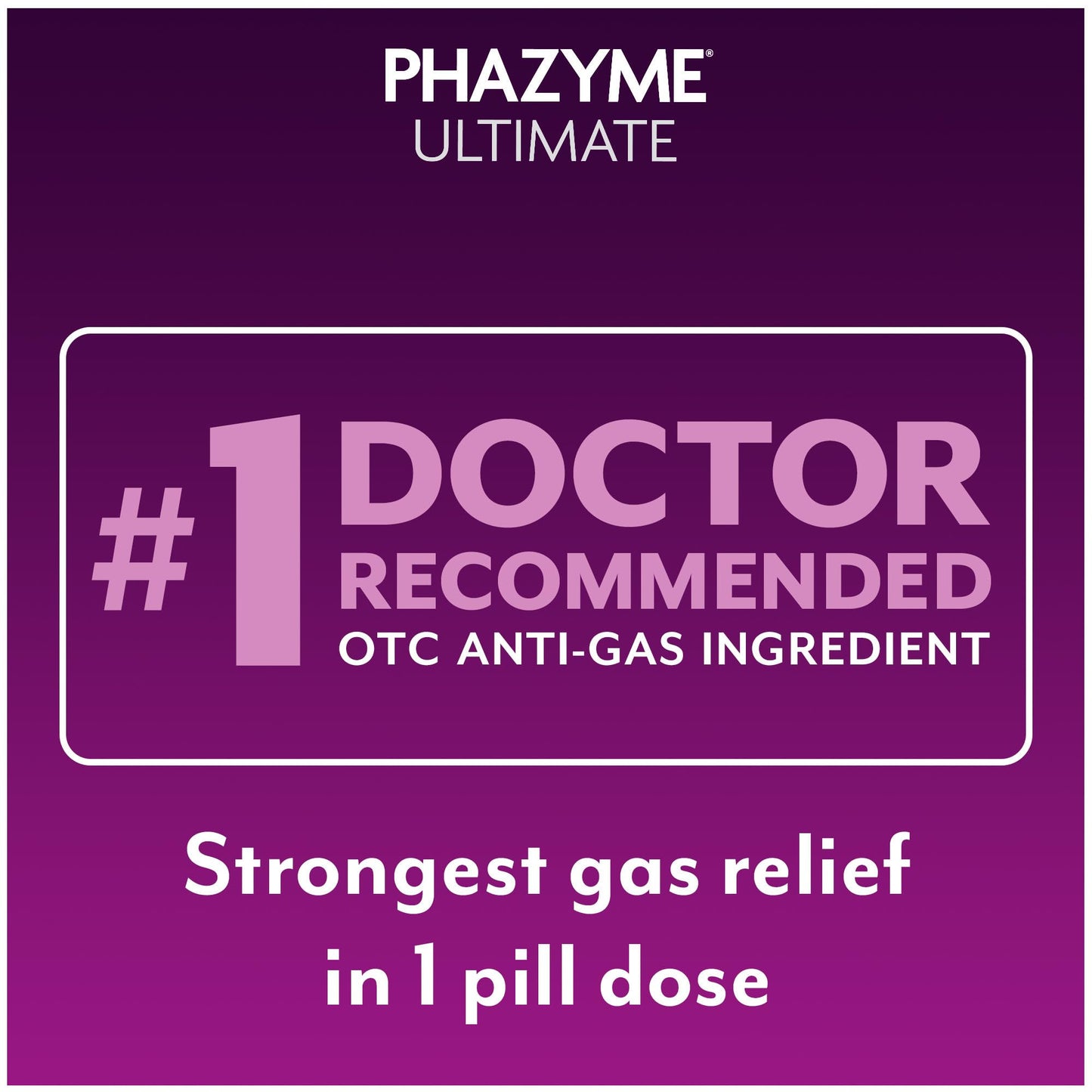 Phazyme 20 count anti gas fast gels blister pack layout showing pill size