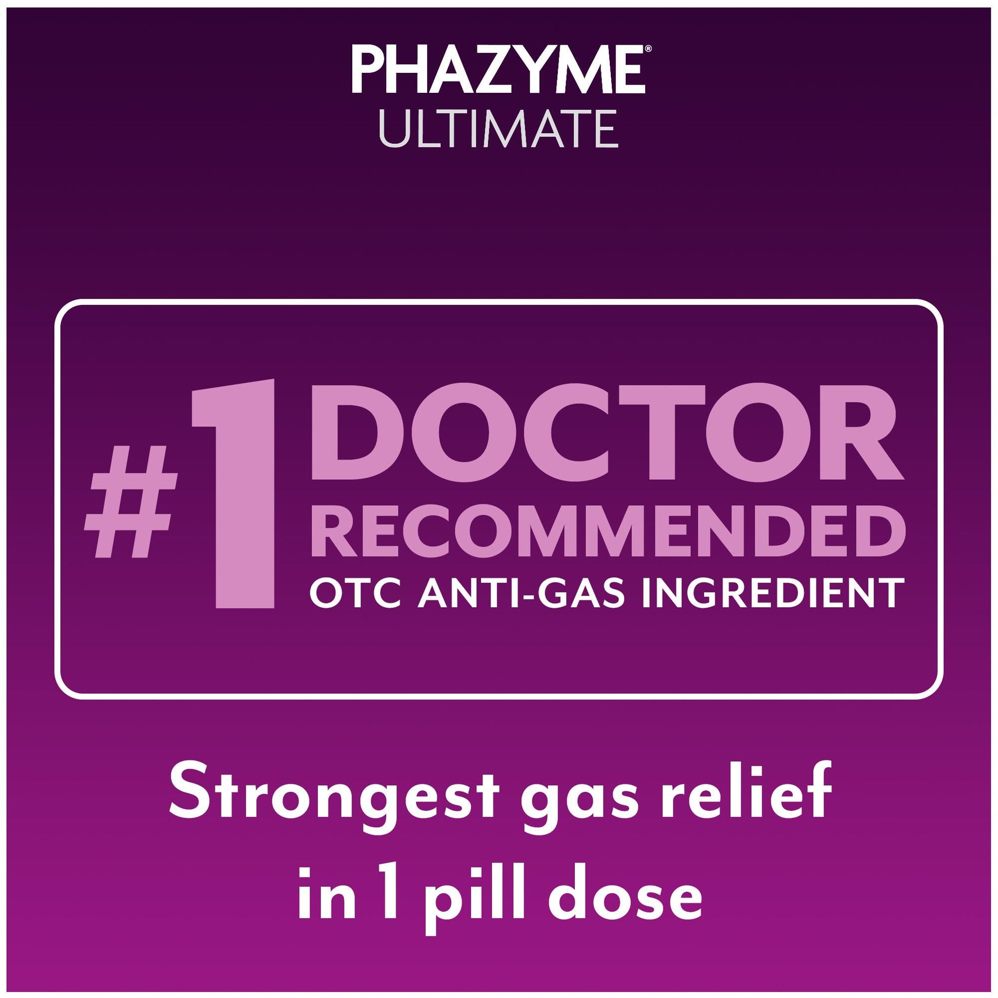 Phazyme 20 count anti gas fast gels blister pack layout showing pill size