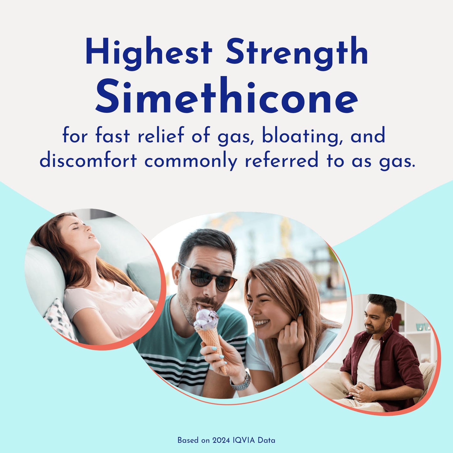 Gas-X stomach and intestinal gas bubble relief formula product packaging