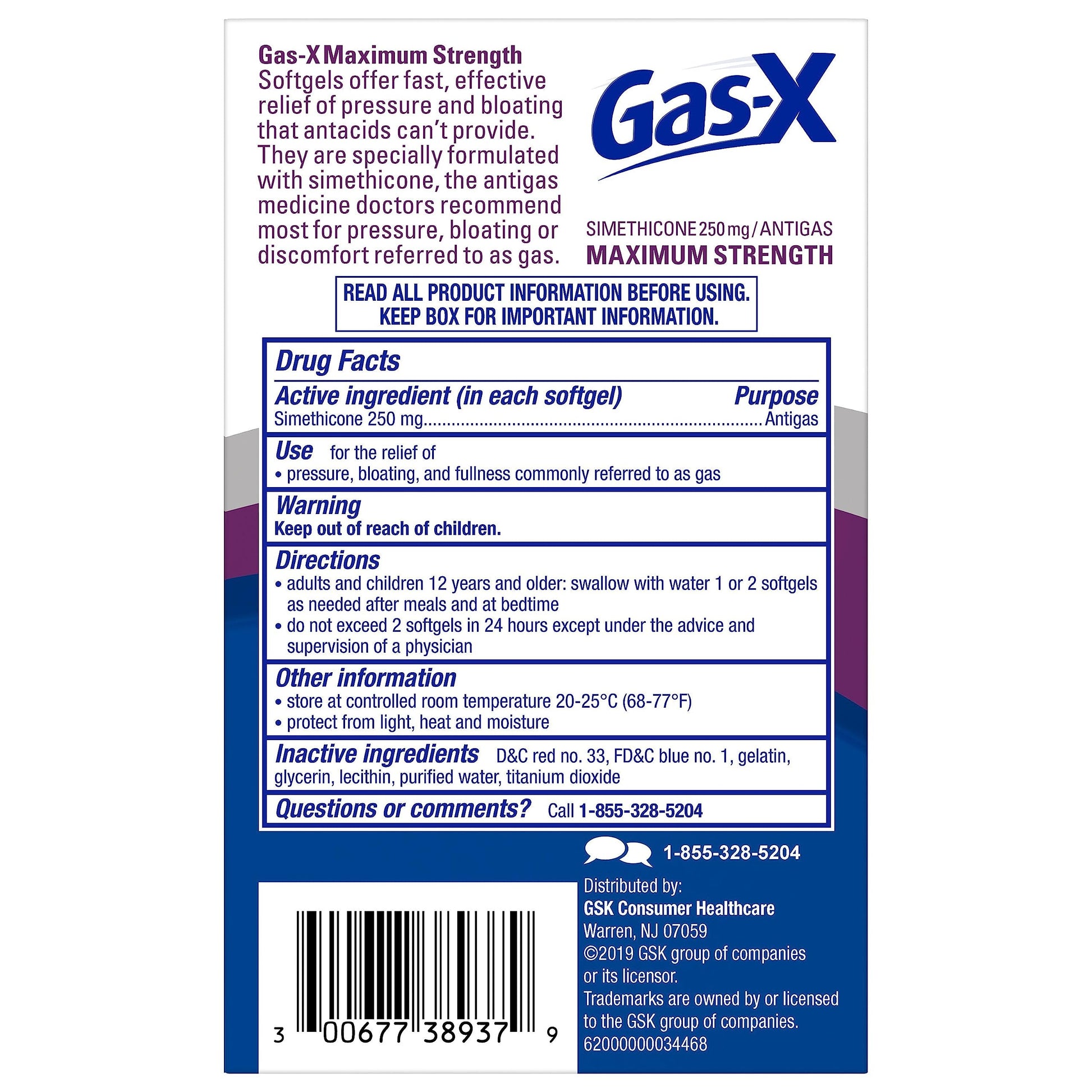 USA sourced Gas-X premium formula for abdominal discomfort relief