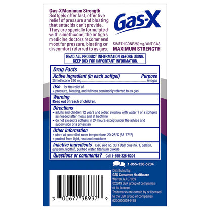 USA sourced Gas-X premium formula for abdominal discomfort relief