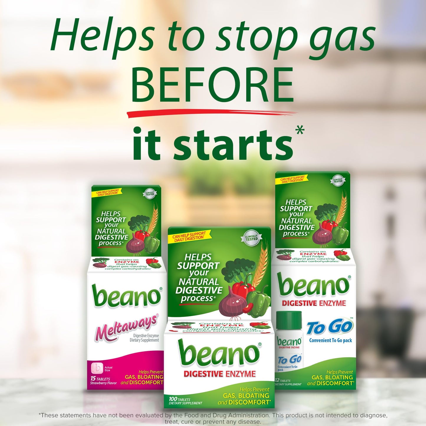 Beano imported digestive health tablets for complex carbohydrate breakdown
